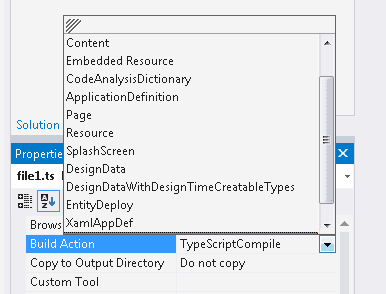 How to build Visual Studio solution even if some of TypeScript files are  not compiling.  dev blog