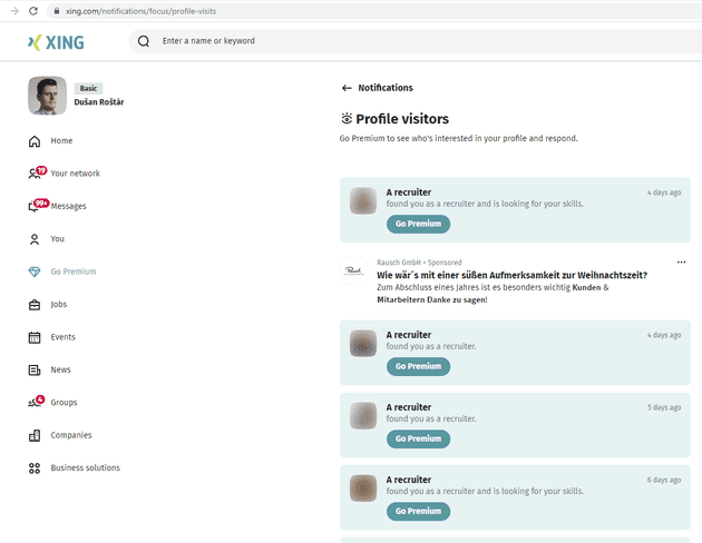 "xing profile visitors"