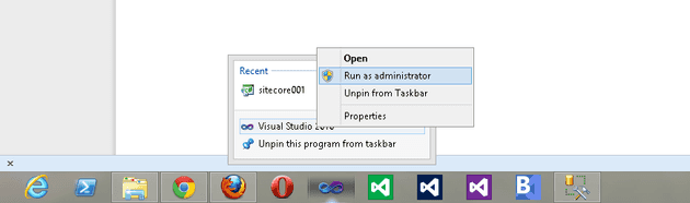 taskbar windows 8 icons run as admin