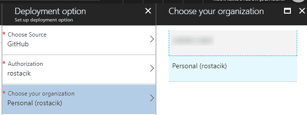 azure github with organizations