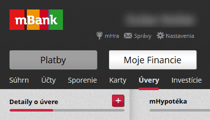 mbank uvery menu